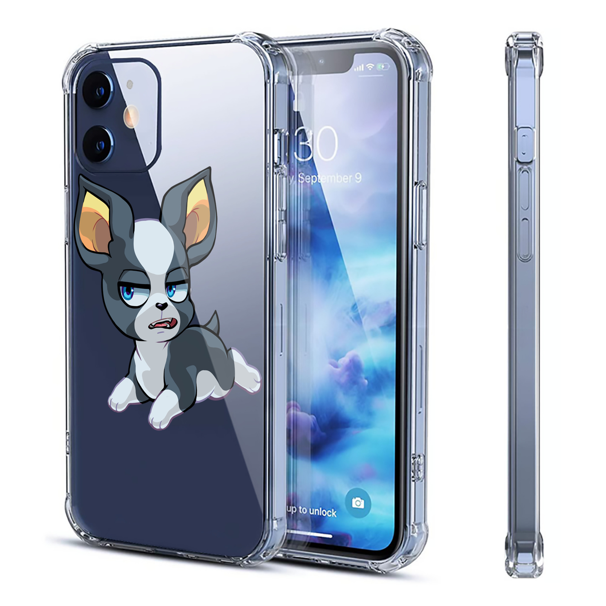 （画像用） ジョジョの奇妙な冒険 イギー JoJo's Bizarre Adventure Iggy 【iPhone 12シリーズ対応】透明スマホケース（クリアソフトケース）
